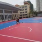 广西南宁篮球场室外地胶硅pu篮球场羽毛球场施工丙烯酸地坪漆厂家